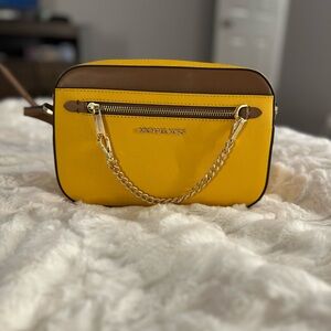 Michael Kors Crossbody Yellow and Brown Women's Bag